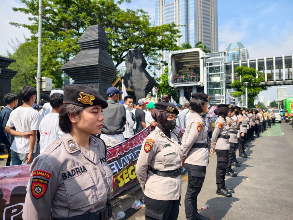 Polwan Dilibatkan dalam Pengamanan Aksi Tani Merdeka