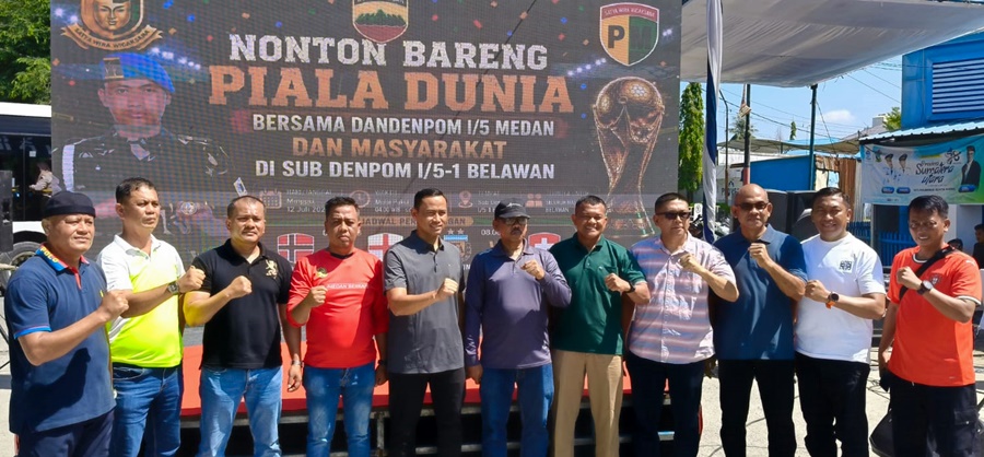 Dandenpom I/5 Medan, Gelar Nobar Piala Dunia